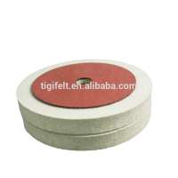 Wholesale felt wheels with red paper/flap felt wheels wool felt abrasive wheels for stone polish